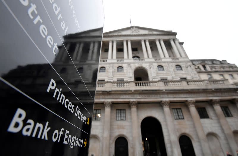 FILE PHOTO: Bank of England (BoE) building seen in London