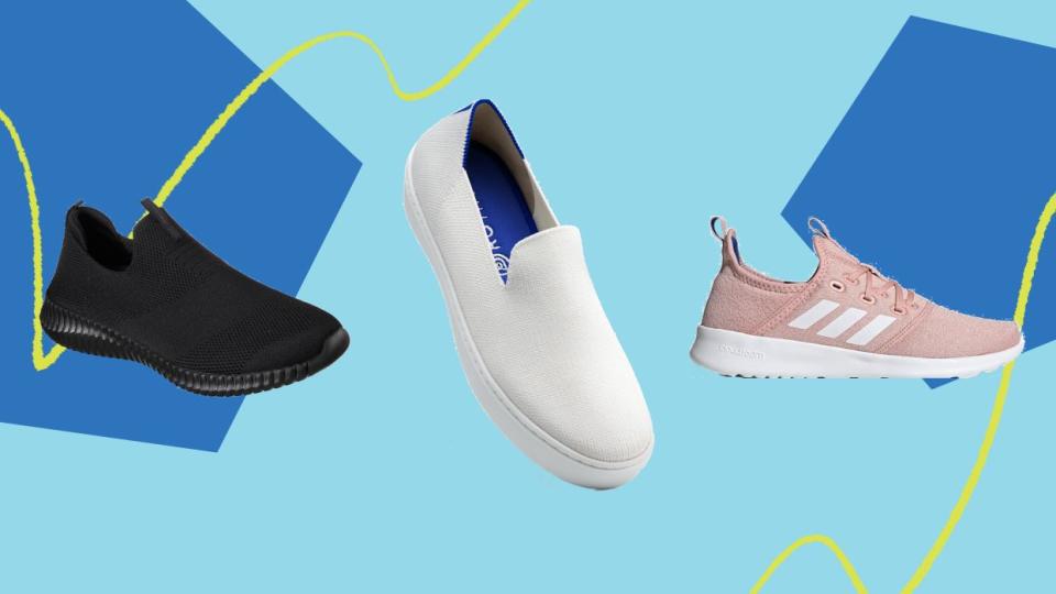 While you might not want to lace up a pair of clunky sneakers to wear around your home, there are a lot of lightweight slip-on sneakers &mdash; some you can even <a href="https://www.huffpost.com/entry/10-of-the-best-shoes-to-wear-without-socks-that-wont-sweat-or-smell_l_5cc09bd6e4b0764d31dbe80a" target="_blank" rel="noopener noreferrer">wear without socks</a> &mdash;&nbsp;that suitable for indoors. (Photo: HuffPost)