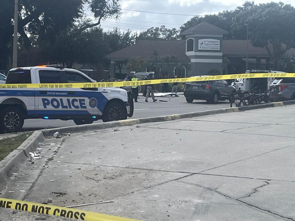 The person suspected of shooting someone near downtown Orlando is dead after police say they fled the scene and crashed while being pursued by police.