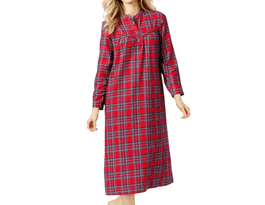 You can’t go wrong with a red flannel nightgown: As classic as it is cozy!