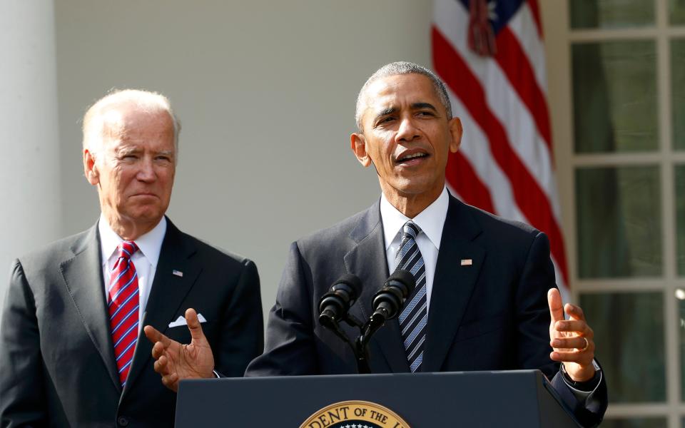 Joe Biden, left, and Barack Obama - REUTERS/Kevin Lamarque