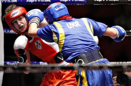 Ireland's reigning world champion lightweight and gold medal hope Katie Taylor (L), pictured here in 2007, will be in search of her fourth consecutive world title at the Olympic Stadium in Qinhuangdao, on China's east coast