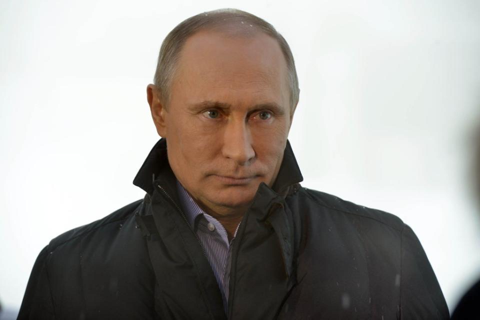 Russian President Vladimir Putin has been warned the Kremlin will face ‘a package of sweeping measures’ if he acts against Ukraine (Jeff Overs/BBC/PA) (PA Media)