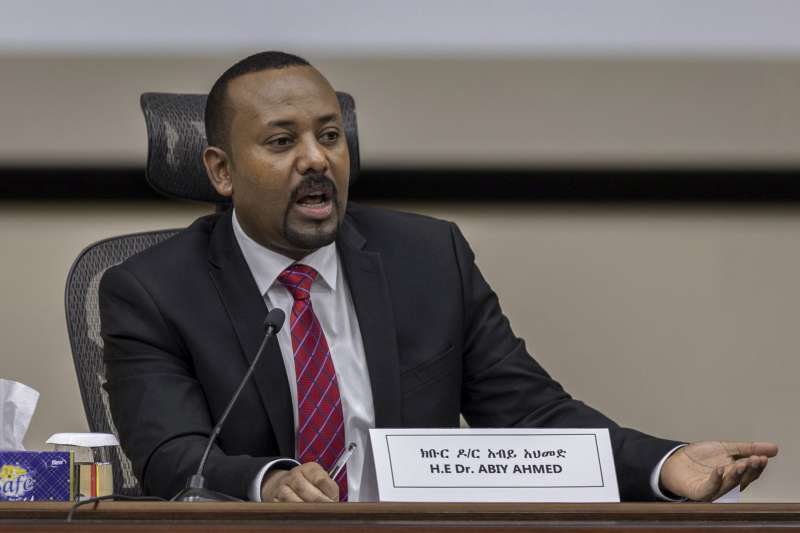 2020年11月30日，衣索比亞總理阿比（Abiy Ahmed）對提格雷州戰事發表談話（AP）