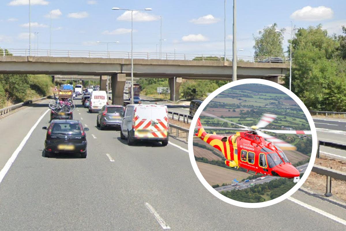 Part of Essex motorway closed as driver rushed to hospital with serious injuries <i>(Image: Google / stock image)</i>