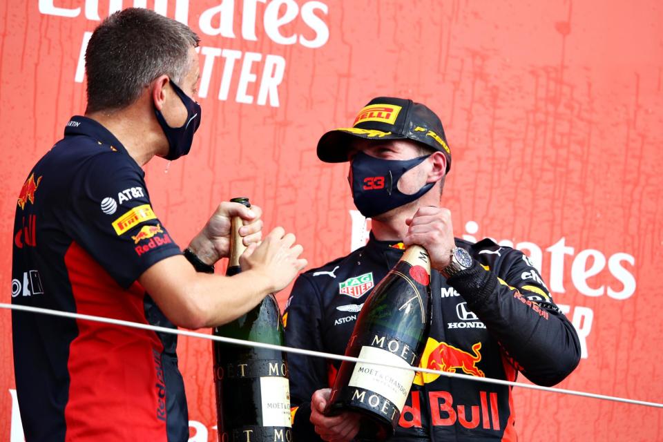 Max Verstappen won the race from fourth on the grid Photo: Getty Images