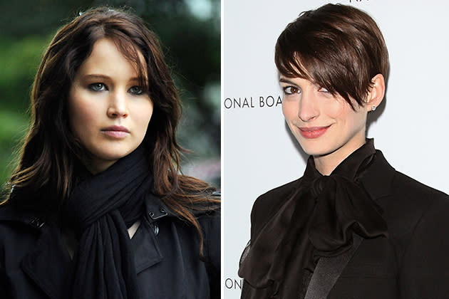 Jennifer Lawrence and Anne Hathaway