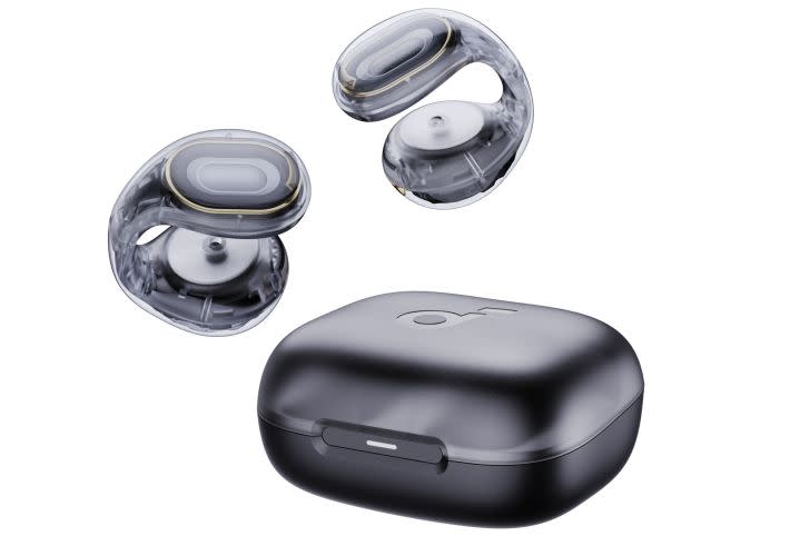 Soundcore C30i clip-style open earbuds in black.