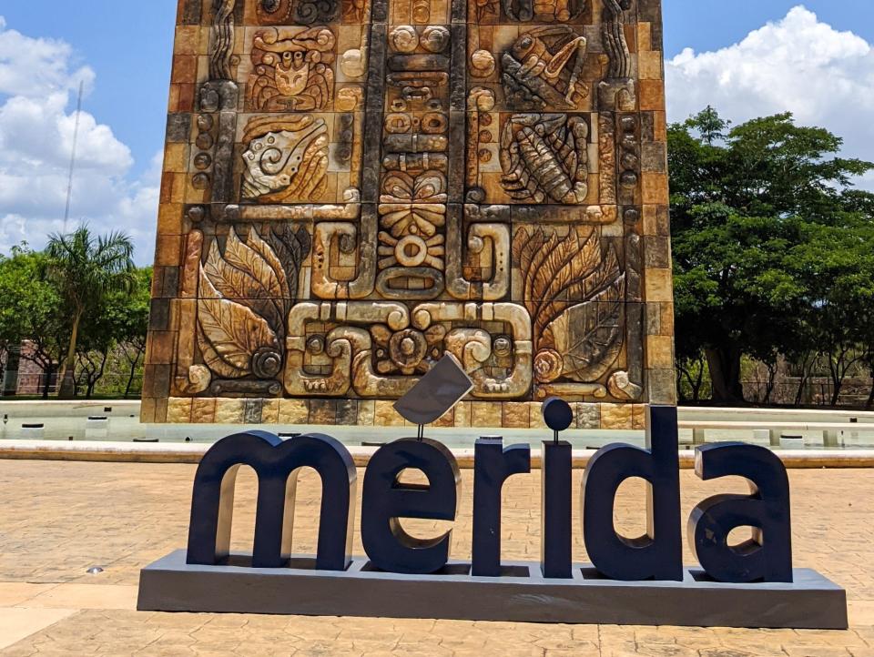 Sign for Merida mexico