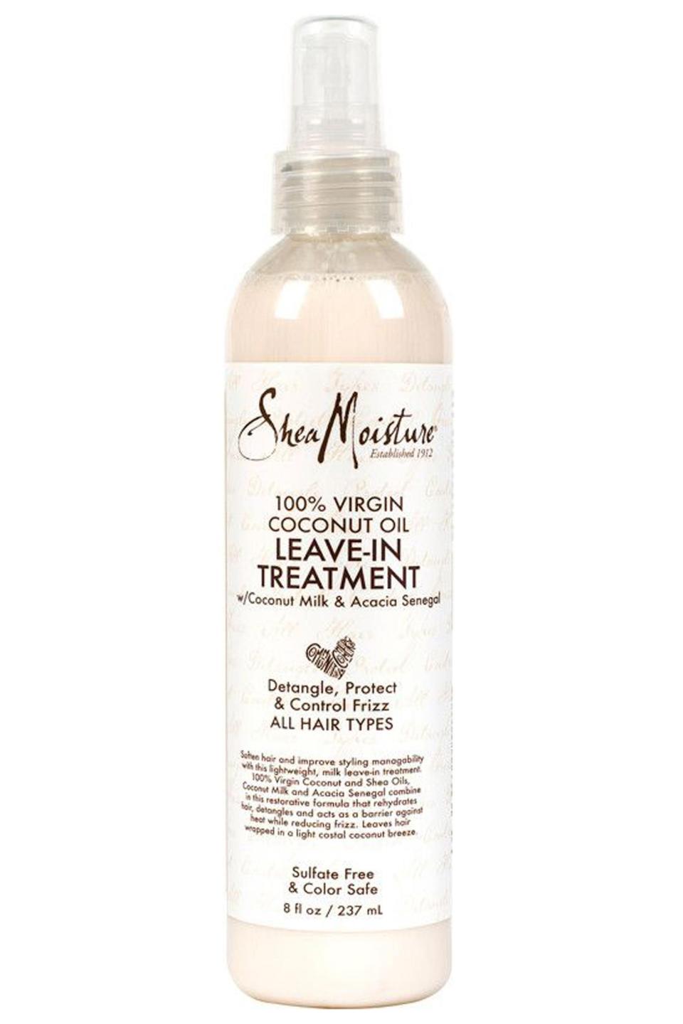 7) SheaMoisture 100% Virgin Coconut Oil Daily Hydration Leave-In Treatment