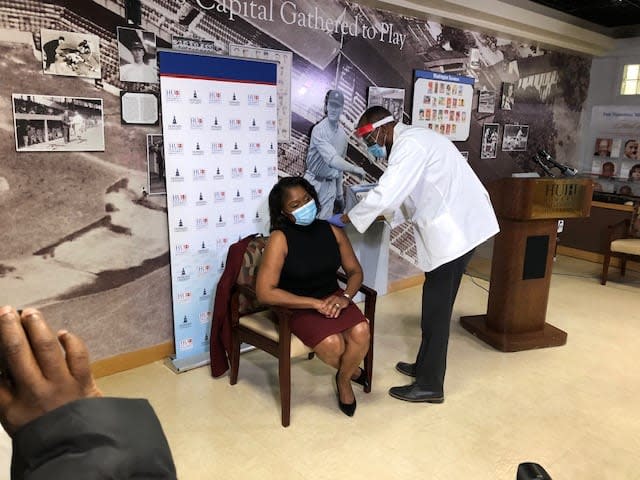 <div class="inline-image__caption"><p>Howard University Hospital CEO Anita Jenkins got the COVID -19 vaccine last week.</p></div> <div class="inline-image__credit">Howard University Hospital</div>