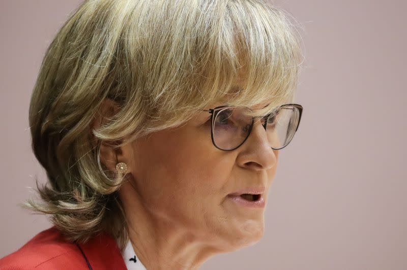 European Parliament Vice President McGuinness attends her hearing as the new EU financial services commissioner, in Brussels