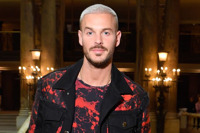 <p>Victor Boyko/Getty</p> Matt Pokora the Balmain show as part of the Paris Fashion Week Womenswear Spring/Summer 2018 on September 28, 2017.