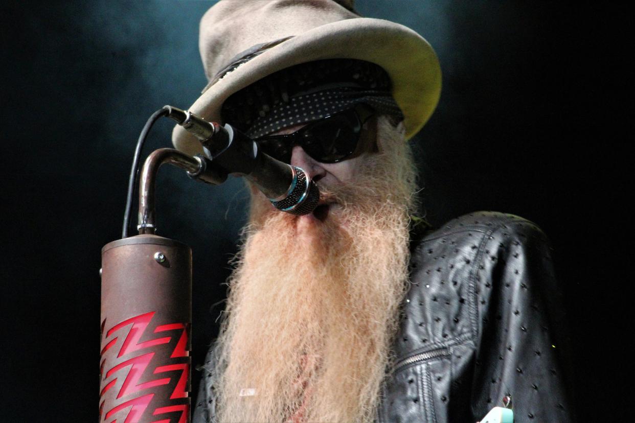 You know that beard and those cheap (maybe not) sunglasses. ZZ Top guitarist Billy Gibbons brought the hits and the cool to the stage Tuesday evening at the Taylor County Coliseum.