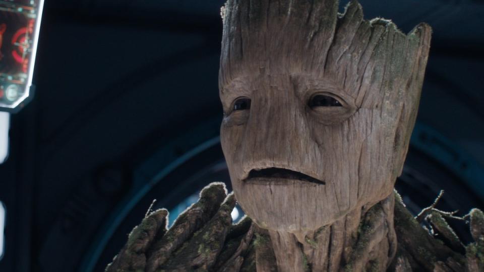 Swoll Groot looks confused in Guardians of the Galaxy Vol. 3