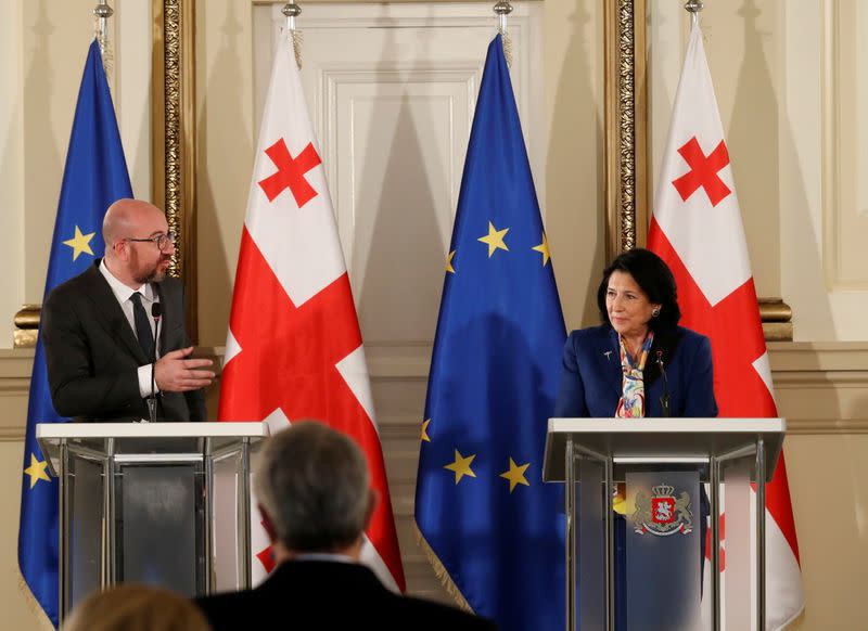 Georgian President Zurabishvili meets with European Council President Michel in Tbilisi