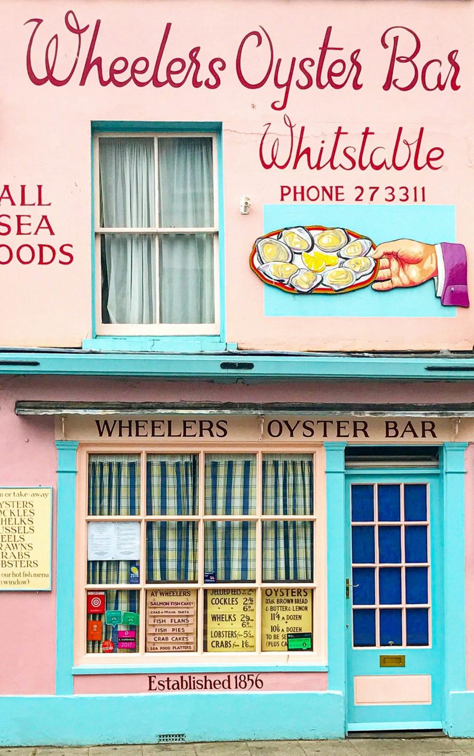 Facade of Wheelers Oyster Bay, Kent