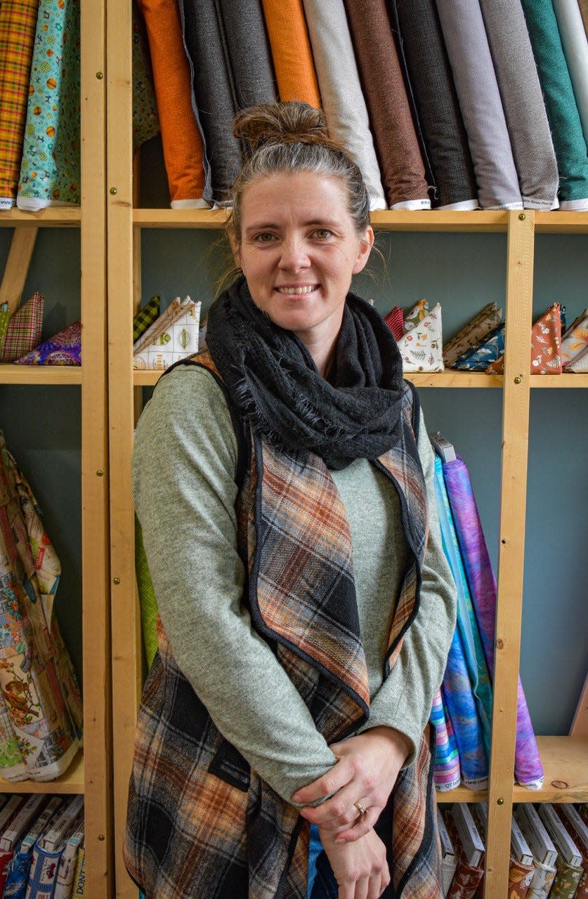 Rachel Meinke discovered a passion for sewing and teaching in her Lakota High School home ec class. Later this winter, she’ll return to that passion when she begins teaching quilting and sewing classes at her shop.