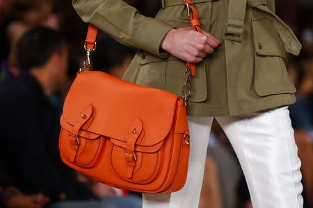 A model presents a creation from the Ralph Lauren Spring/Summer 2015 collection during New York Fashion Week September 11, 2014. REUTERS/Lucas Jackson