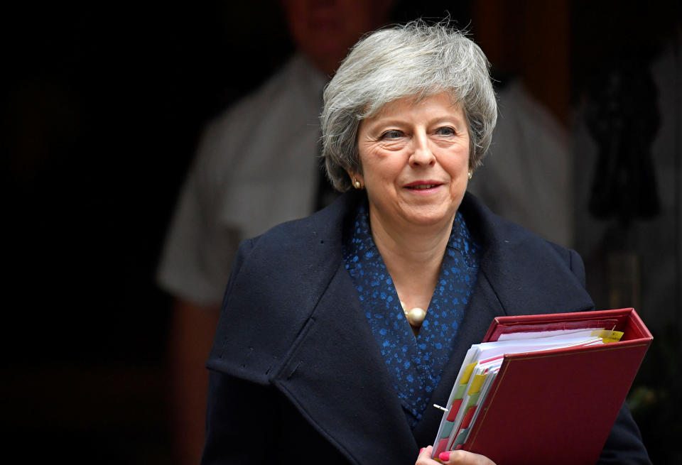 Britain's Prime Minister Theresa May leaves 10 Downing Street, in London, Britain, December 12, 2018. REUTERS/Toby Melville