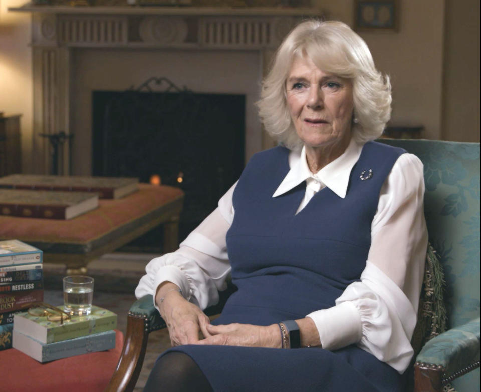 EMBARGOED TO 0001 FRIDAY JANUARY 15 Undated handout screengrab issued by Clarence House of the Duchess of Cornwall on the release of The Duchess of Cornwall's Reading Room book club's first four titles.