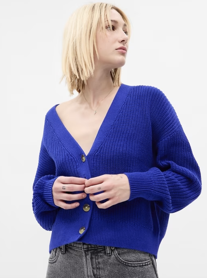 Shaker-Stitch Cardigan (photo via Gap)