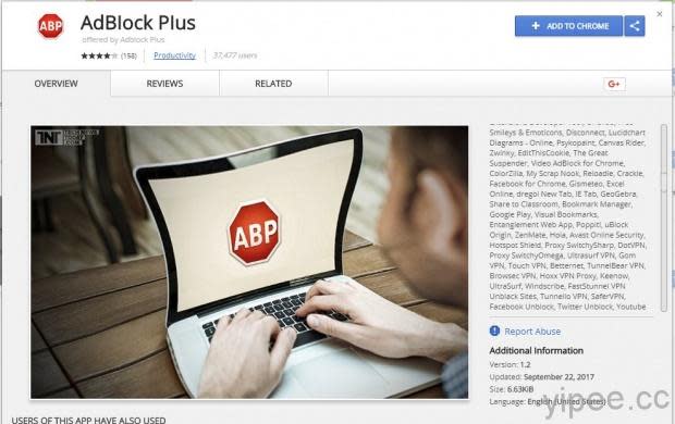 快檢查你的 Chrome！3.7 萬 用戶安裝到冒牌 Adblock Plus 插件