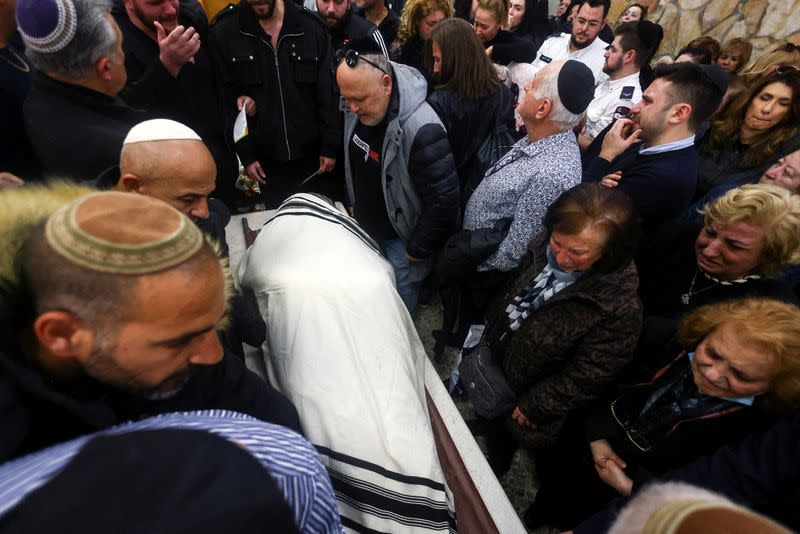 FILE PHOTO: Funeral of Rafael Ben Eliyahu who was killed on Friday in a shooting attack on a Jerusalem synagogue by a Palestinian gunman