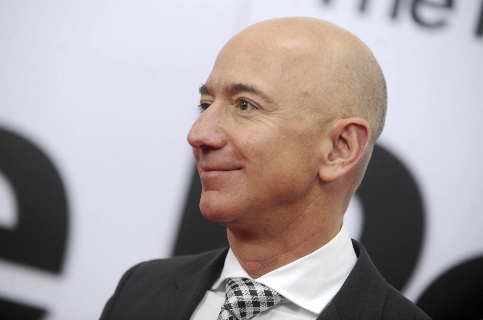 June 4, 2019 - Jeff Bezos has reportedly purchased a New York City penthouse apartment and the two apartment units below it on Fifth Avenue in Manhattan for approximately $80 million. The three apartments combined have 12 bedrooms with total square footage estimated at 17,000. - File Photo by: zz/Dennis Van Tine/STAR MAX/IPx 2017 12/14/17 Jeff Bezos at the premiere of 