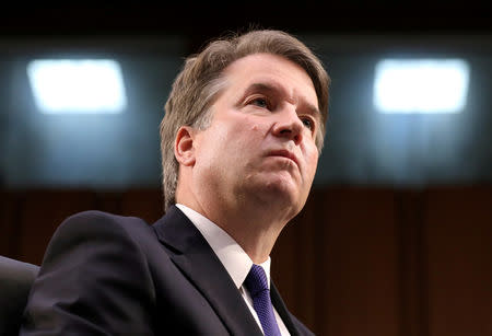 U.S. Supreme Court nominee judge Brett Kavanaugh looks on during his Senate Judiciary Committee confirmation hearing on Capitol Hill in Washington, U.S., September 4, 2018. REUTERS/Chris Wattie/File Photo