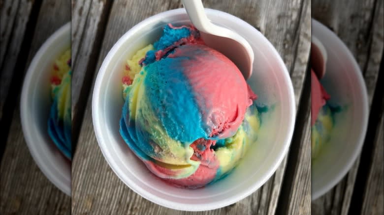 multicolor Superman ice cream