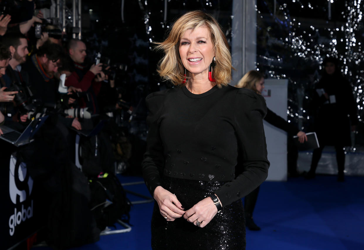 Kate Garraway attends The Global Awards, a brand new awards show hosted by Global, the Media & Entertainment group,Â at London's Eventim Apollo Hammersmith. PRESS ASSOCIATION Photo. Picture date: Thursday March 1, 2018. See PA story SHOWBIZ Global. Photo credit should read: Joel Ryan/PA Wire (Photo by Joel Ryan/PA Images via Getty Images)