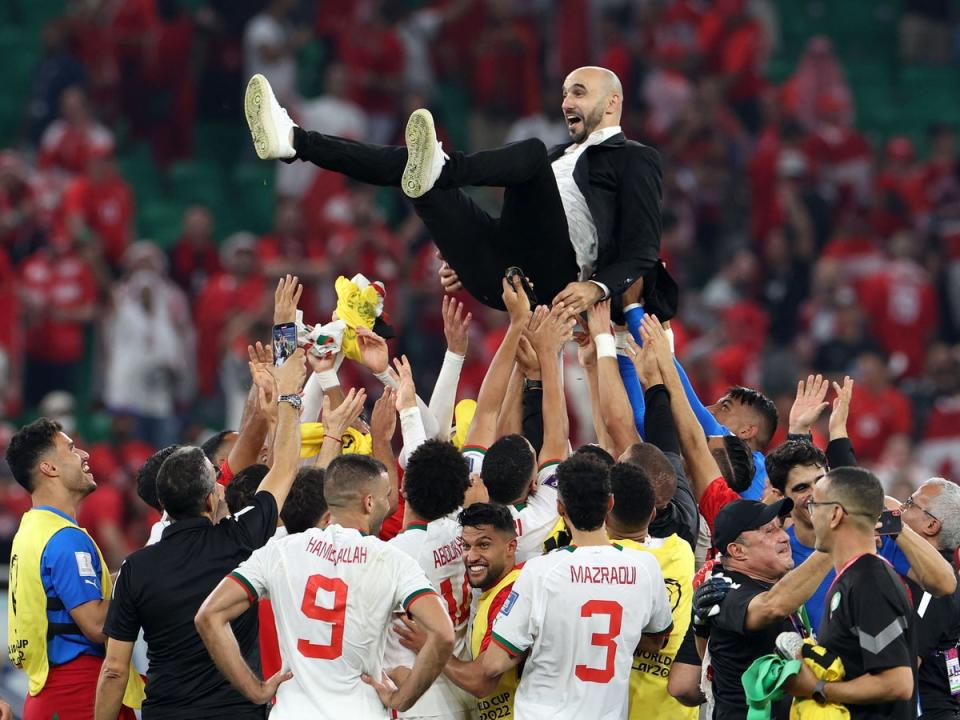 Walid Regragui has led Morocco to the knockout stages (AFP via Getty Images)