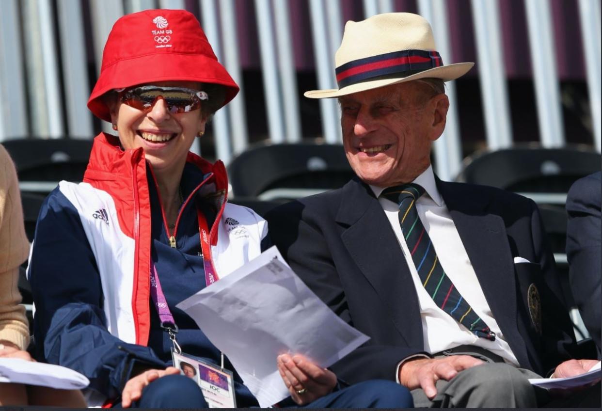 Princess Anne posted a picture of herself laughing with her late father alongside her  tribute following his death. (@theroyalfamily)