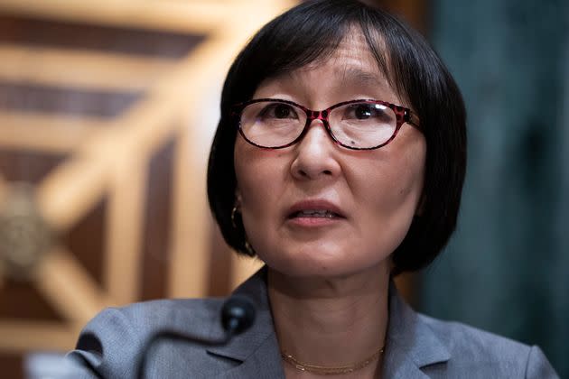 Saule T. Omarova, then a nominee to be Comptroller of the Currency, testifies during her confirmation hearing on Nov. 18. (Photo: Tom Williams via Getty Images)