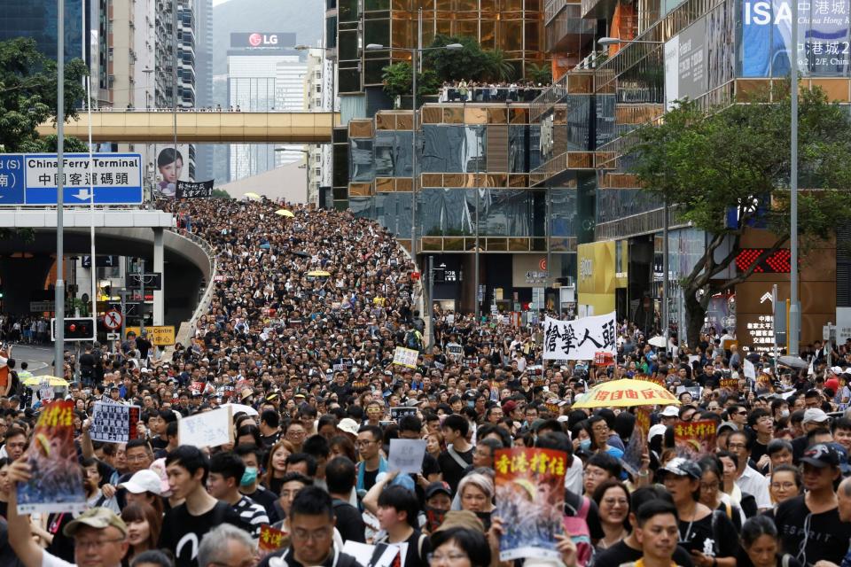 A mass protest in Hong Kong (Reuters)
