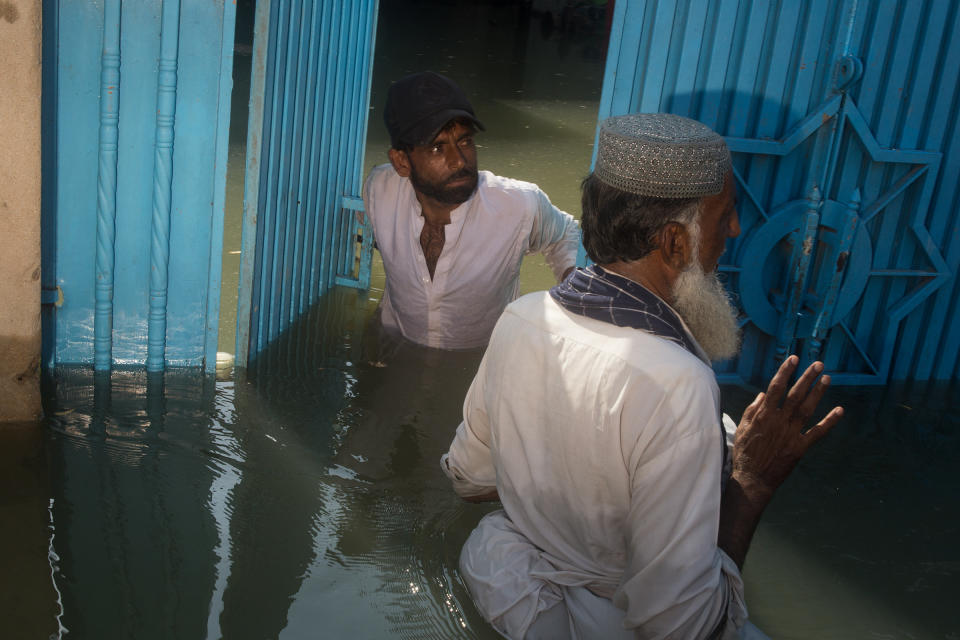 A heavily flooded home in Rajo Nizamani village, near Jhirk, Sept. 10.<span class="copyright">Hassaan Gondal for TIME</span>