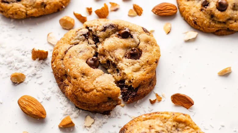 chocolate chip coconut almond cookies
