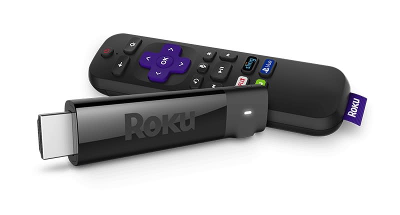 The Roku Streaming Stick Plus offers 4K, HDR streaming and plays Google and Amazon content.