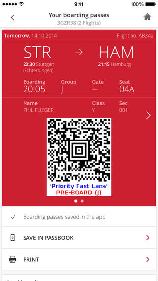 Dedicated app: Check if your favorite airline or destination airport have a specific app. In there, you can practically get all the information you need such as seat number and even a barcode to be scanned at the gate.