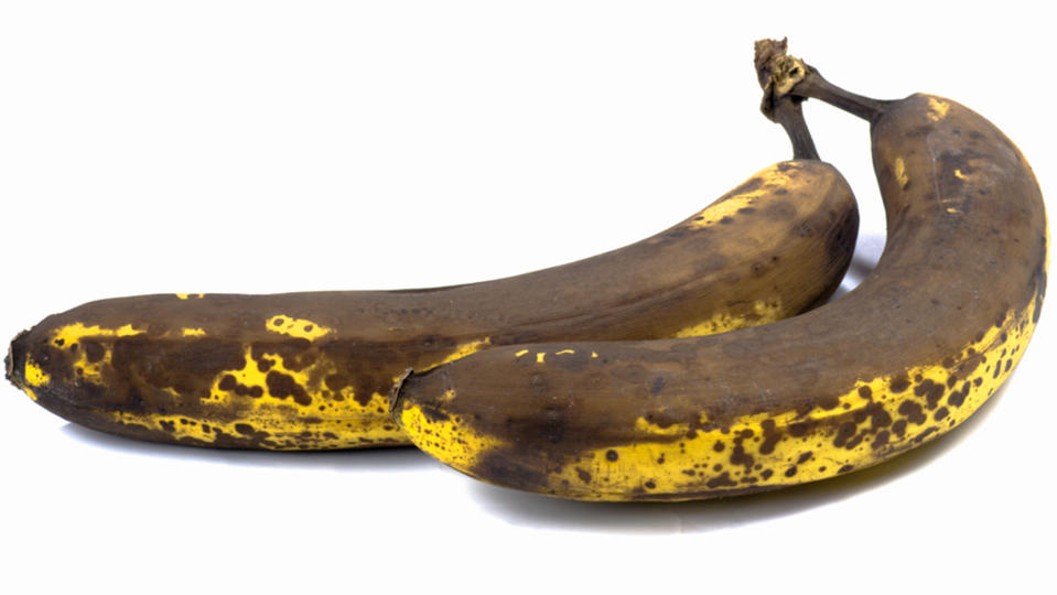 Two overripe bananas (Shutterstock)