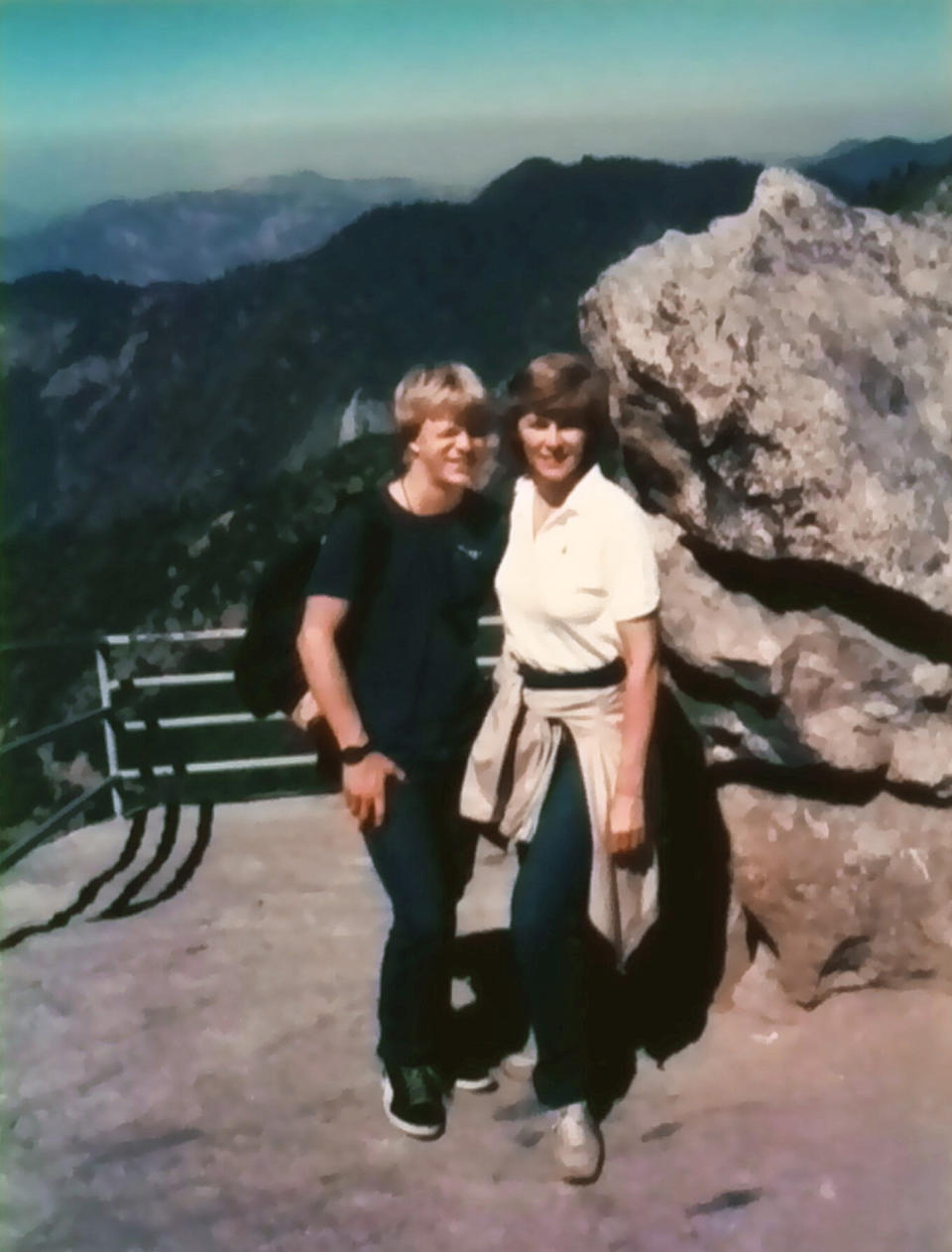 Jason and Judy hiking in the California Redwoods, ca. 1986. (Photo: Courtesy of Nancy Ward)