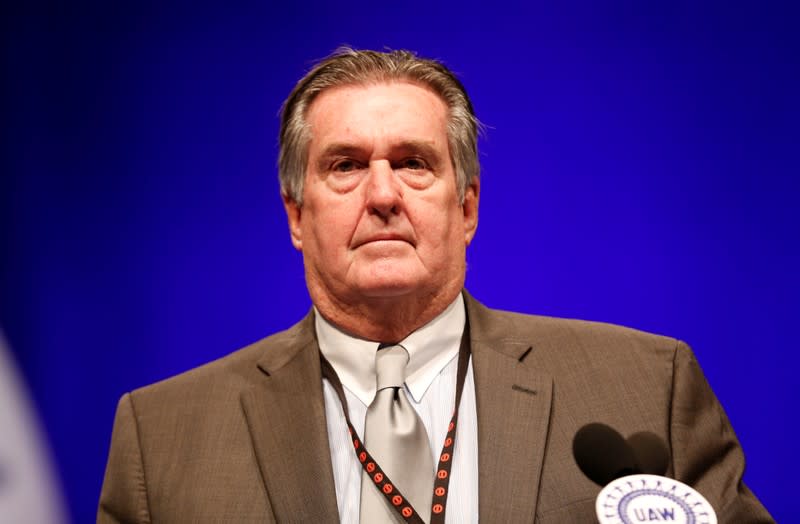 United Auto Workers (UAW) vice-president Joseph Ashton addresses the attendees at the UAW Constitutional Convention in Detroit