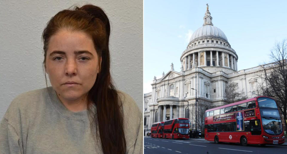 Safiyya Shaikh, left, had plotted to bomb St Paul's Cathedral, right, the Old Bailey was told. (Met Police/Isabel Infantes / EMPICS Entertainment)