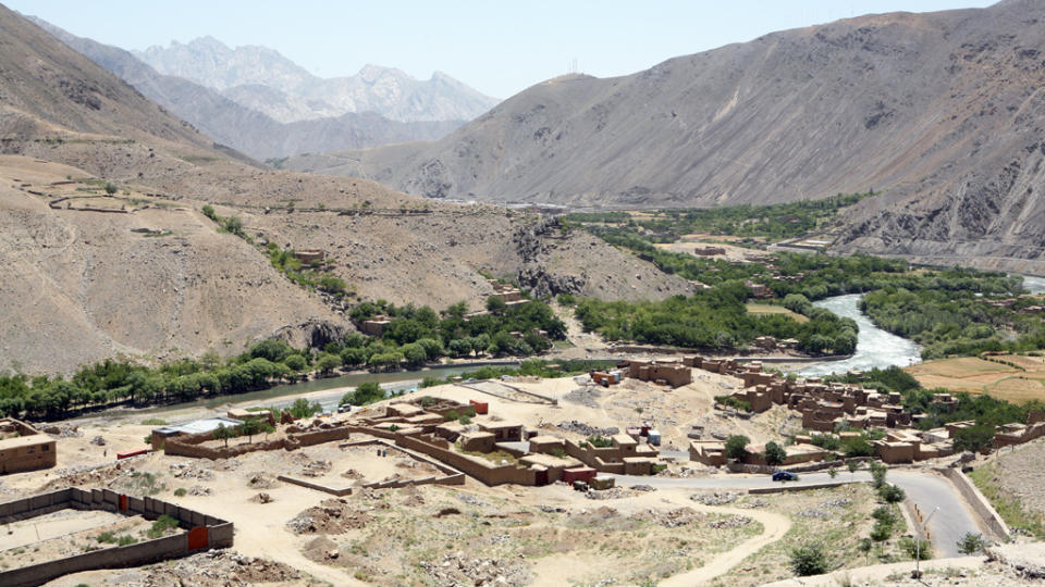Foto del valle de Sangin en junio de 2008