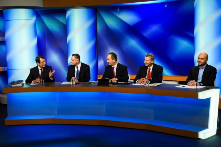 Presidential candidates in Cyprus argued about the island's decades-long division in the first and only live TV debate ahead of elections