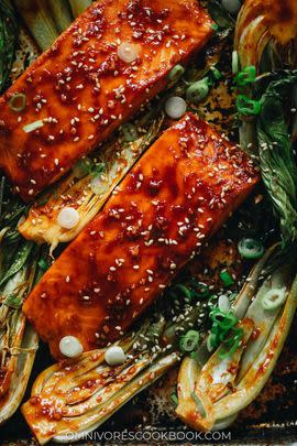 Sweet and Sour Salmon with Bok Choy