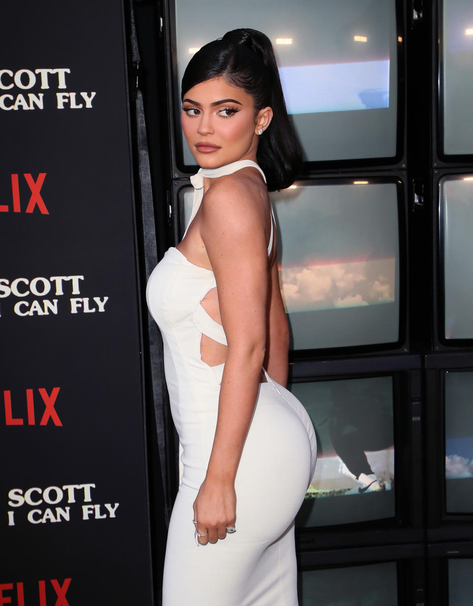 Kylie Jenner attends the premiere of Netflix's "Travis Scott: Look Mom I Can Fly" at Barker Hangar on August 27, 2019 