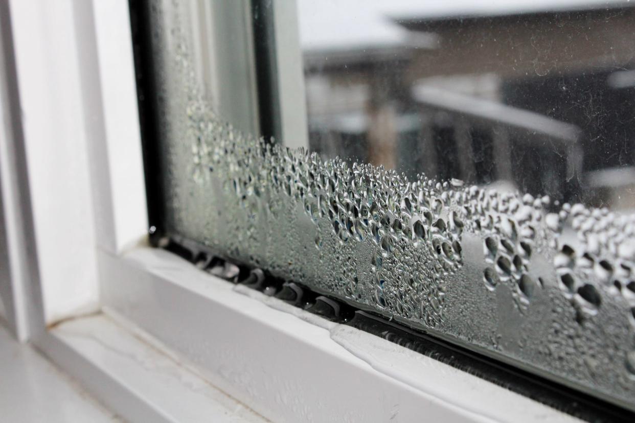 Leaky windows can lead to excessive humidity in a home.