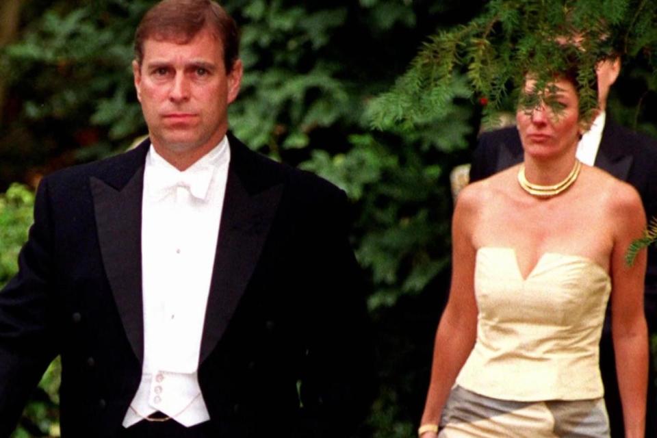 Ghislaine Maxwel pictured with the Duke of York at a wedding (BBC PANORAMA)